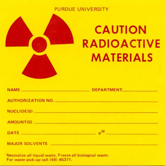 radioactive materials with information